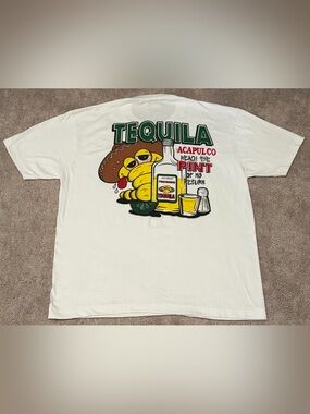 VTG Squirmin’ Hermans Tequila T Shirt “Pint Of No Return” Sz Large Single Stitch